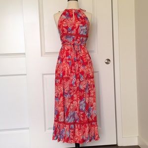 CLEARANCE! Cute red carter floral midi dress S